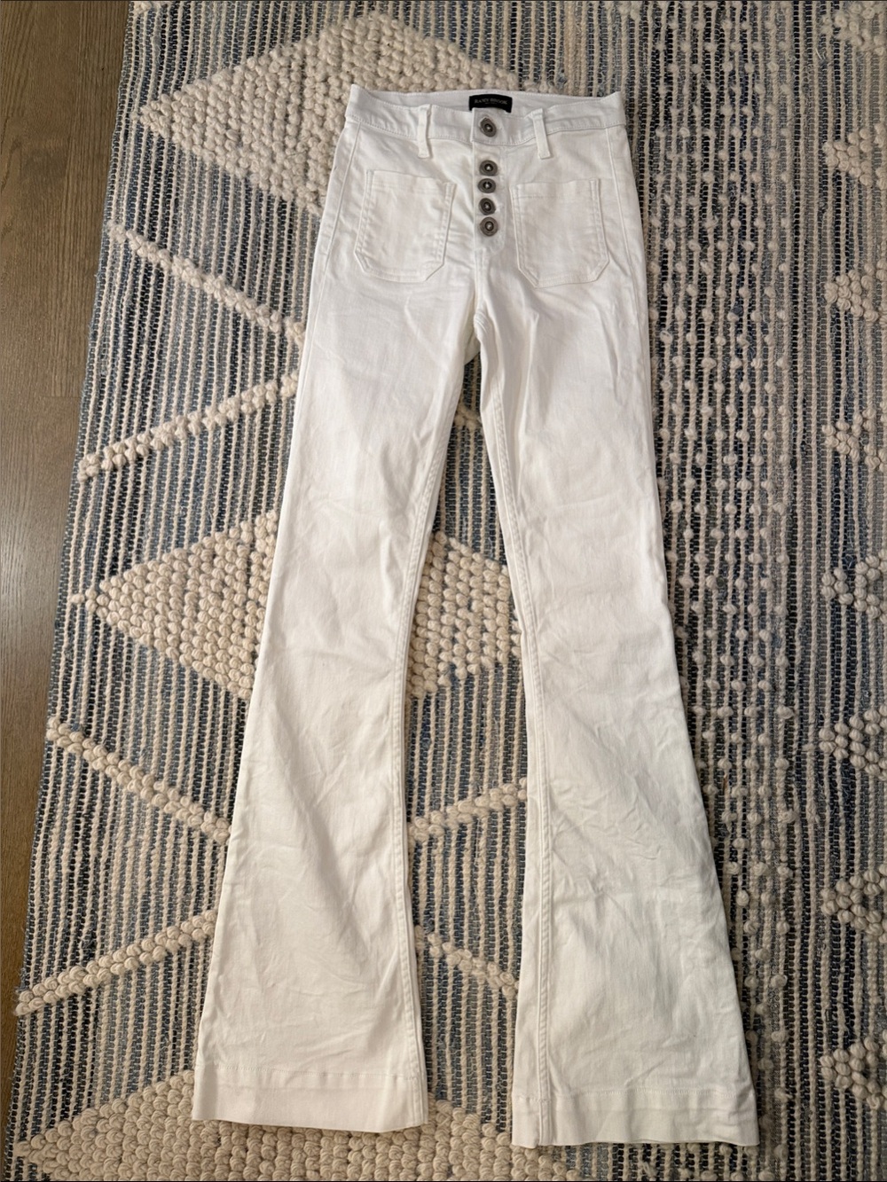 Ramy Brook White High-Rise Flare Jeans
